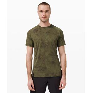 Lululemon Always Agile Short Sleeve *Spray Dye - L Diamond Dye Medium/Dark Olive